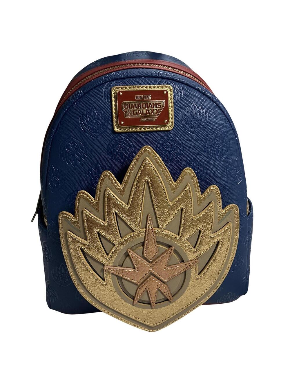 Loungefly Marvel Guardians Of The Galaxy Mini Backpack Womens Blue Gold Badge